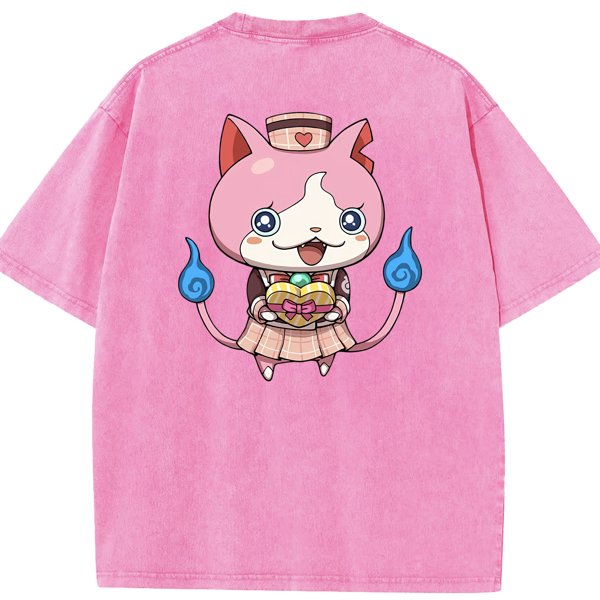 （画像用） 妖怪ウォッチ Yo-kai Watch 綿100% ヴィンテージ風 半袖Tシャツ（背面プリント）